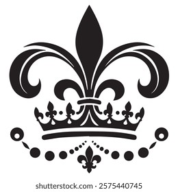 Luxurious And Royal Crown Silhouette Vector 