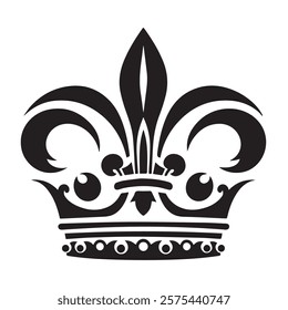 Luxurious And Royal Crown Silhouette Vector 