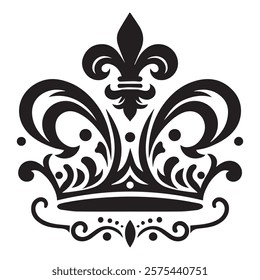 Luxurious And Royal Crown Silhouette Vector 