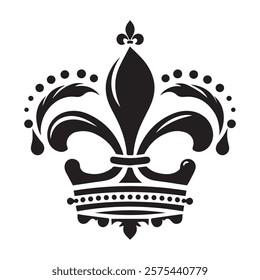 Luxurious And Royal Crown Silhouette Vector 