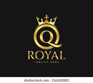 Luxurious Royal Logo Design. Letter Q Logo Design Template.