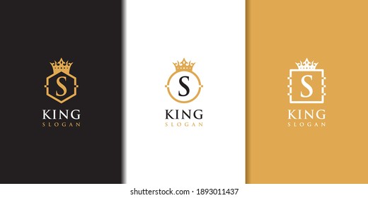 Luxurious s crown logo collection