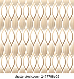 Luxurious seamless golden pattern. Abstract background texture perfect for fabric, packaging, and invitation design. Stock vector illustration.