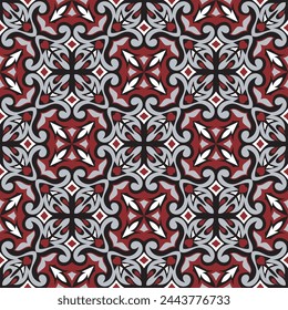 Luxurious seamless pattern. Art forms are grouped and arranged in a specific order. Vector image for print, textile, packaging, interior design and your other projects.