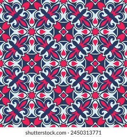 Luxurious seamless pattern. Art forms are grouped and arranged in a specific order. Vector image for print, textile, packaging, interior design and your other projects.