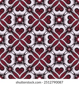 Luxurious seamless pattern. Art forms are grouped and arranged in a specific order. Vector image for print, textile, packaging, interior design and your other projects.