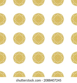 Lujoso patrón sin fisuras con oro y diamantes. Diseño de invitaciones a fiestas y vacaciones, empaque de joyas y regalos. Ilustración vectorial de material.