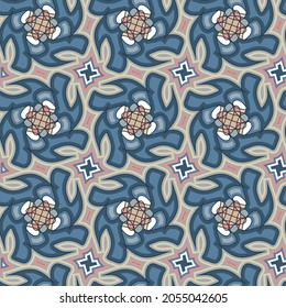 Luxurious seamless pattern with Indian motives.Vector illustration for celebration, party, holiday, invitation and Your project.Modern Creative Style. Strict decor.