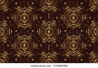 Luxurious Seamless Pattern with Ornament Style. Vintage Concept Suitable for Wallpaper, Card, Invitation, Printing Art, Vector Background