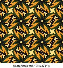 Luxurious seamless pattern. Overlapping art forms, stripes, polygons, segments are grouped and arranged in a certain order. Vector. 