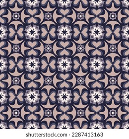 Luxurious seamless pattern. Overlapping art forms, stripes, polygons, segments are grouped and arranged in a certain order. Vector. 