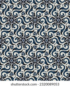 Luxurious seamless pattern. Overlapping art forms, stripes, polygons, segments are grouped and arranged in a certain order. Vector. 