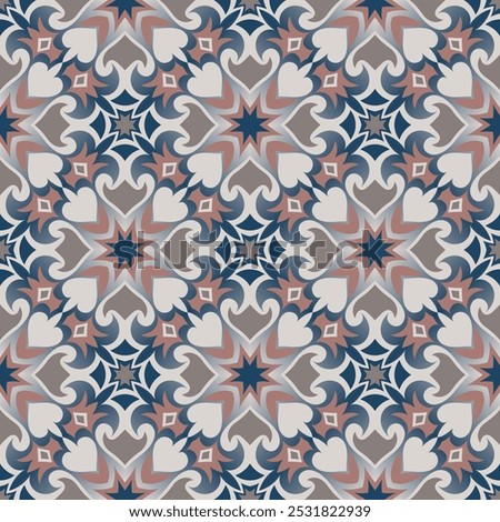 Luxurious seamless pattern. Overlapping art forms, stripes, polygons, segments are grouped and arranged in a certain order. Vector. 
