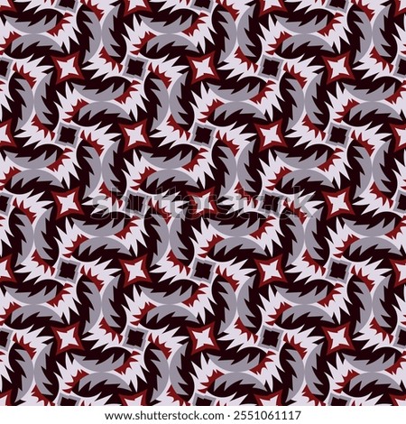 Luxurious seamless pattern. Overlapping art forms, stripes, polygons, segments are grouped and arranged in a certain order. Vector. 