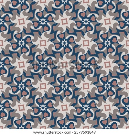 Luxurious seamless pattern. Overlapping art forms, stripes, polygons, segments are grouped and arranged in a certain order. Vector. 
