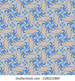 Lujoso patrón impecable en colores suaves. Ilustración vectorial para impresión, tela, cubierta, embalaje, decoración interior, decoración de blogs y otros proyectos.