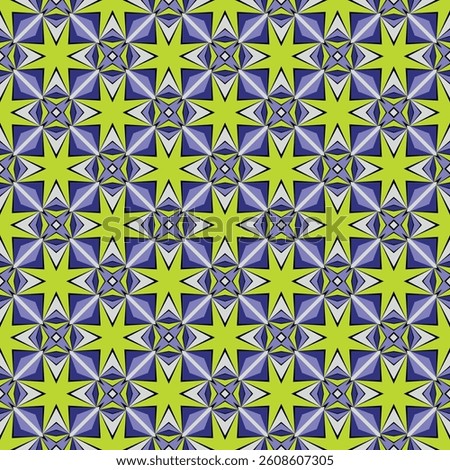 Luxurious seamless pattern in toxic tones. Overlapping art forms, stripes, polygons, segments are grouped and arranged in a certain order. Vector. 