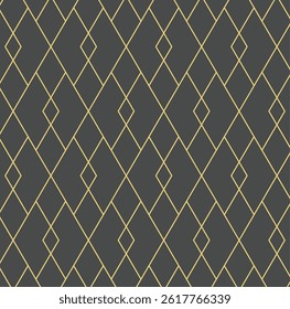  A luxurious seamless vector pattern with elegant  lines on a black background, perfect for modern branding, textiles, and digital backdrops.