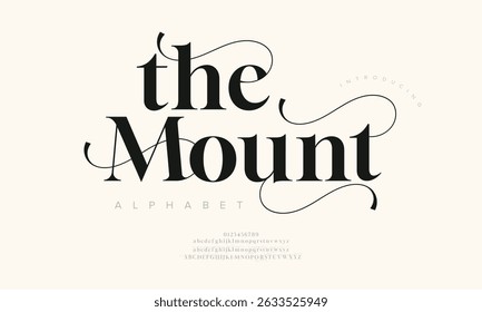Luxurious serif display font with flowing ligatures and bold elegance, perfect for branding and invitations