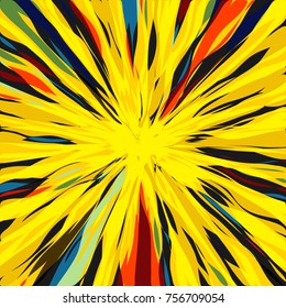 Luxurious Shining Star Radial Art Composition, Design for Poster, Card, Invitation, Placard, Brochure, Flyer