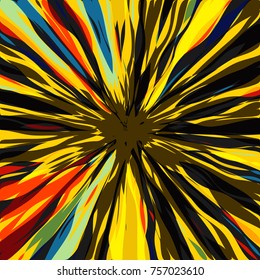 Luxurious Shining Star Radial Art Composition, Design for Poster, Card, Invitation, Placard, Brochure, Flyer