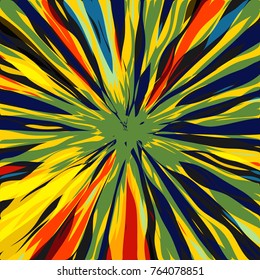 Luxurious Shining Star Radial Art Composition, Design for Poster, Card, Invitation, Placard, Brochure, Flyer