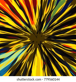 Luxurious Shining Star Radial Art Composition, Design for Poster, Card, Invitation, Placard, Brochure, Flyer