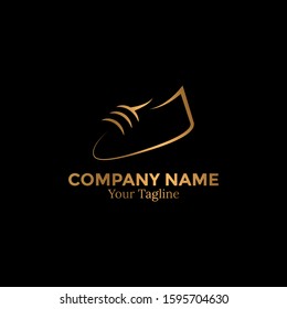 Luxurious shoe logo design template