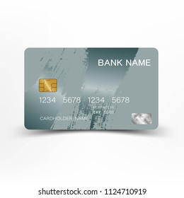 Luxurious silver credit card.background. Inspired by the bristles.