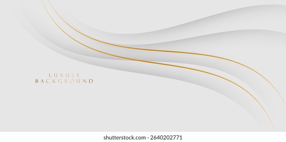A luxurious and simple background image, mainly using white tones, with some curved lines in gold moving gently on the surface, giving it a classic and luxurious feel.