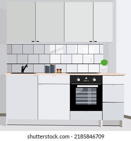 Cocina lujosa y sencilla para una cocina más cómoda