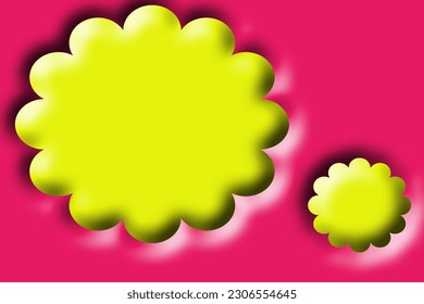 Luxuriöses einfaches und modernes einfaches Formpapier mit gelber und rosafarbener Farbe
