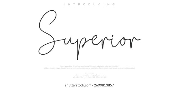 Una fuente de caligrafía lujosa y suave diseñada para productos de alta gama, marcas de belleza e invitaciones.
