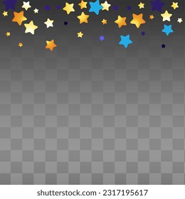 Luxurious Splash Vector Black Transparent Background. Golden Constellation Anniversary Card. Swirl Happy Wallpaper. Glitter Rich Banner.