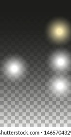 Luxurious Starry Night Design for Banner, Poster, Template, Card, Web, Advertisement, Party or Disco Print. Bokeh Abstract Twinkly Lights.