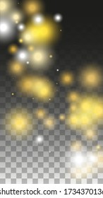 Luxurious Starry Night Design for Banner, Poster, Template, Card, Web, Advertisement, Party or Disco Print. Magic Particles Background with a Glow Light Design. 