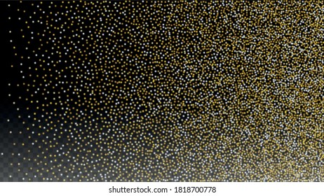 Luxurious Starry Night Design for Banner, Poster, Template, Card, Web, Advertisement, Party or Disco Print. Shiny Circles of Light.