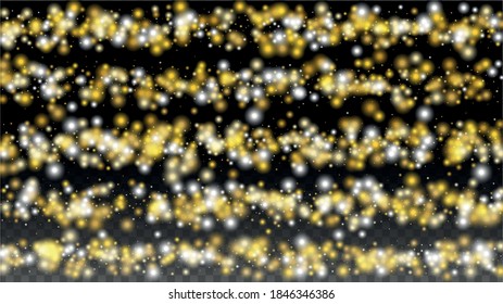 Luxurious Starry Night Design for Banner, Poster, Template, Card, Web, Advertisement, Party or Disco Print. Shiny Circles of Light.