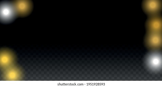 Luxurious Starry Night Design for Banner, Poster, Template, Card, Web, Advertisement, Party or Disco Print. Bokeh Abstract Twinkly Lights.