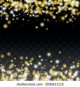 Luxurious Starry Night Design for Banner, Poster, Template, Card, Web, Advertisement, Party or Disco Print. Magic Particles Background with a Glow Light Design. 