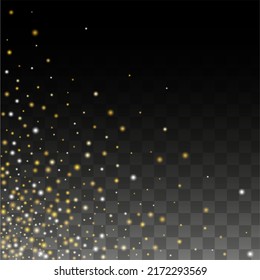 Luxurious Starry Night Design for Banner, Poster, Template, Card, Web, Advertisement, Party or Disco Print. Shiny Circles of Light.