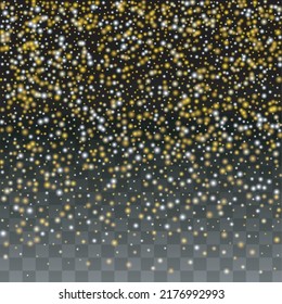 Luxurious Starry Night Design for Banner, Poster, Template, Card, Web, Advertisement, Party or Disco Print. Magic Particles Background with a Glow Light Design. 