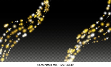 Luxurious Starry Night Design for Banner, Poster, Template, Card, Web, Advertisement, Party or Disco Print. Magic Particles Background with a Glow Light Design. 