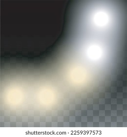 Luxurious Starry Night Design for Banner, Poster, Template, Card, Web, Advertisement, Party or Disco Print. Bokeh Abstract Twinkly Lights.