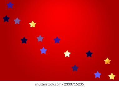 Luxurious Stars Vector Black Background. Shiny Confetti Falling Texture. Starfall Holiday Card. Night sky Happy Wallpaper.