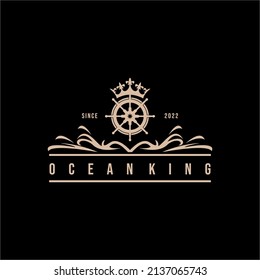Luxurious steering and crown logo design