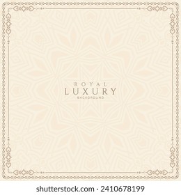 Luxurious stylish Vintage floral frame background vector
