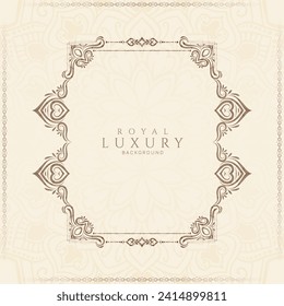 Luxurious stylish Vintage floral frame background vector