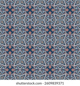 Luxurious tile seamless pattern. Art forms are grouped and arranged in a specific order. Vector image for print, textile, packaging, interior design and your other projects.