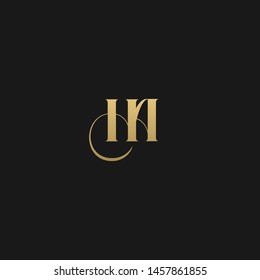 Luxurious trendy monogram HA initial based letter icon logo.